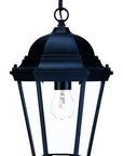 Black Lantern Beveled Metal Dimmable Chandelier With Clear Shades