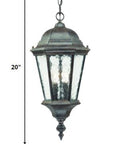 Two Light Antique Black Carousel Lantern Hanging Light