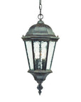 Two Light Antique Black Carousel Lantern Hanging Light