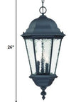 Telfair 3-Light Matte Black Hanging Light