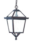 Antique Bronze Glass Hanging Lantern Light