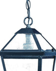 Matte Black Hanging Lantern Light