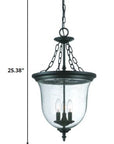Belle 3-Light Matte black Hanging light