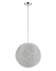 Luminary 1-Light Metallic Silver Pendant With Hand Woven Aluminum Wire Shade (12")