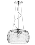 Clear Metal Dimmable Ceiling Light With White Shades