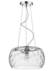 Clear Metal Dimmable Ceiling Light With White Shades