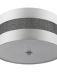Harmony 3-Light Metallic Silver Pendant With Crystal Studded Platinum Sheen Shade