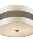 Harmony 3-Light Metallic Silver Pendant With Crystal Studded Platinum Sheen Shade