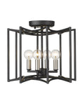 Rhian 4-Light Matte Black Pendant