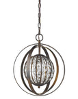 Brown Crystal Dimmable Ceiling Light With Brown Shades