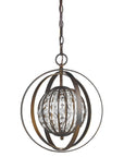 Brown Crystal Dimmable Ceiling Light With Brown Shades