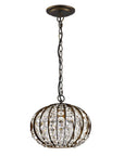 Brown Crystal Dimmable Ceiling Light With Brown Shades