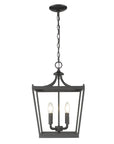 Black Metal Four Light Dimmable Ceiling Light
