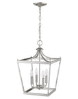 Silver Metal Four Light Dimmable Ceiling Light