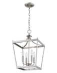 Silver Metal Four Light Dimmable Ceiling Light