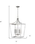 Silver Metal Six Light Dimmable Ceiling Light