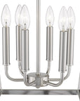 Silver Metal Six Light Dimmable Ceiling Light
