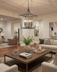 Bronze Metal Eight Light Dimmable Ceiling Light