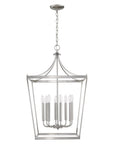 Silver Metal Eight Light Dimmable Ceiling Light