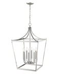 Silver Metal Eight Light Dimmable Ceiling Light