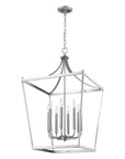 Silver Metal Eight Light Dimmable Ceiling Light