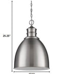 Silver Metal Dimmable Ceiling Light With Gray Shades