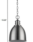 Minimalist Silver Metal Pendant Hanging Light