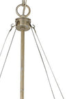 Nora 4-Light Washed Gold Drum Pendant With Abstract Open-Air Cage Shade