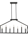 Luca 14-Light Matte Black Island Pendant