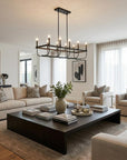 Beckett 10-Light Matte Black Island Pendant