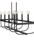 Beckett 10-Light Matte Black Island Pendant