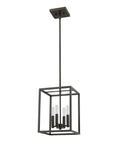 Black Metal Four Light Dimmable Ceiling Light
