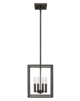 Black Metal Four Light Dimmable Ceiling Light