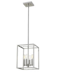 Silver Metal Four Light Dimmable Ceiling Light