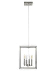 Silver Metal Four Light Dimmable Ceiling Light