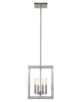 Silver Metal Four Light Dimmable Ceiling Light
