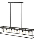 Black Metal Twelve Light Dimmable Ceiling Light