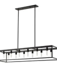 Black Metal Twelve Light Dimmable Ceiling Light
