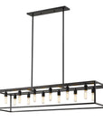 Black Metal Twelve Light Dimmable Ceiling Light