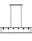 Black Metal Twelve Light Dimmable Ceiling Light