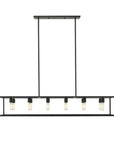 Black Metal Twelve Light Dimmable Ceiling Light