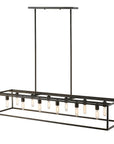 Black Metal Twelve Light Dimmable Ceiling Light