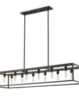 Black Metal Twelve Light Dimmable Ceiling Light