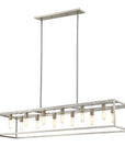 Silver Metal Twelve Light Dimmable Ceiling Light
