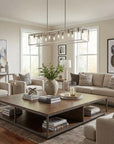 Silver Metal Twelve Light Dimmable Ceiling Light