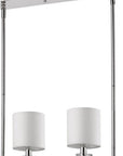White Metal Four Light Dimmable Ceiling Light With White Shades