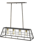 Bronze Metal Four Light Dimmable Ceiling Light