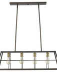 Bronze Metal Four Light Dimmable Ceiling Light