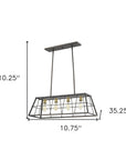 Bronze Metal Four Light Dimmable Ceiling Light
