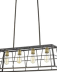 Bronze Metal Four Light Dimmable Ceiling Light